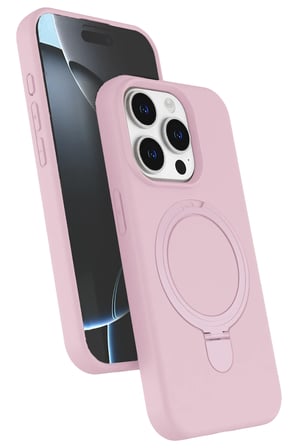 Mey İthalat®   iPhone 15 Pro Max Regal Magsafe Standlı Kapak - Açık Pembe