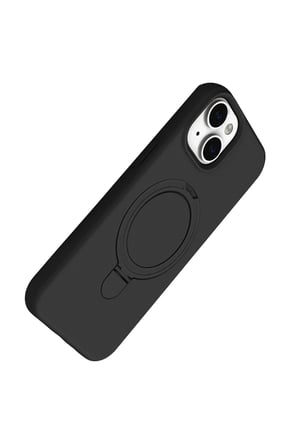 Mey İthalat®   iPhone 15 Plus Regal Magsafe Standlı Kapak - Siyah