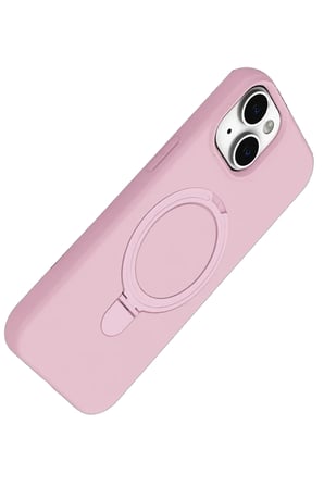 Mey İthalat®   iPhone 15 Plus Regal Magsafe Standlı Kapak - Açık Pembe