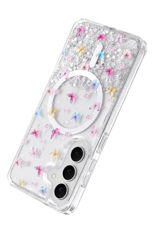 Mey İthalat®  Samsung Galaxy S26 Misk Simli Magsafe Kapak - Desen 4
