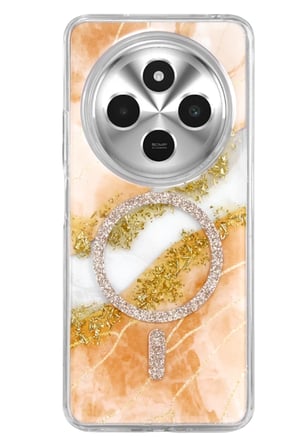 Mey İthalat®   Redmi 14C Lotus Simli Magsafe Kapak - Yeşil