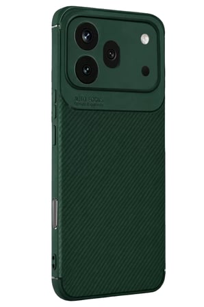 Mey İthalat®  Huawei Honor 600 Pro Auto Focus Karbon Kapak - Koyu Yeşil