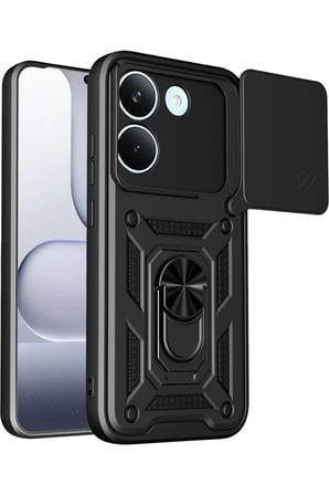 Mey İthalat®   Poco X8 Pro Pars Lens Yüzüklü Silikon - Siyah