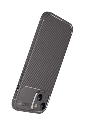 Mey İthalat®   iPhone 15 Kılıf Auto Focus Karbon Kapak - Gri