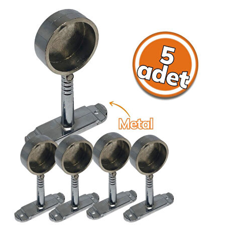 Ayder Boru Babası Yuvarlak Eko Kapalı Krom 5'li Set