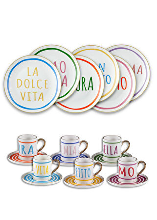 The Mia Ti Amo Keyif Seti 12 Parça 6 Kişilik