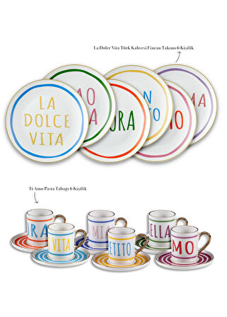 The Mia Ti Amo Keyif Seti 12 Parça 6 Kişilik