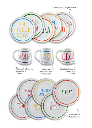 The Mia Ti Amo Keyif Seti 18 Parça 6 Kişilik