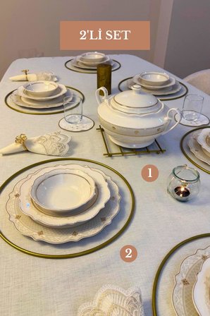 2’li Set Mat Gold 6'lı Supla Nihale Mutfak Seti