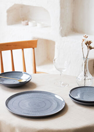 The Mia Noon Kahvaltı Takımı 6 Kişilik 17 Parça Gri 1703