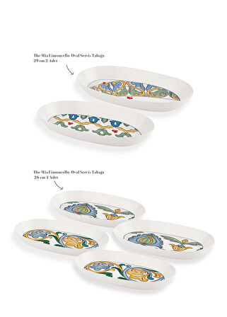 The Mia Limoncello Oval Servis Takımı 6 Parça