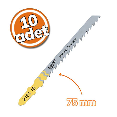 Milwaukee T144D Dekupaj Bıçağı Ağaç 75mm 10'lu Set
