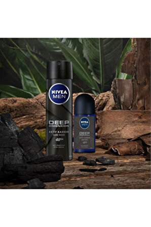 Nivea Men Deep Dimension Aktif Karbon Erkek Roll-On Deodorant 50 ML