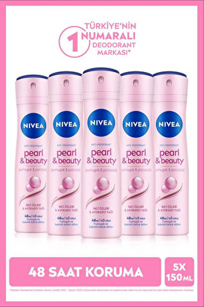Nivea Deodorant 150 Ml Kadın Pearl&Beauty 5 ADET