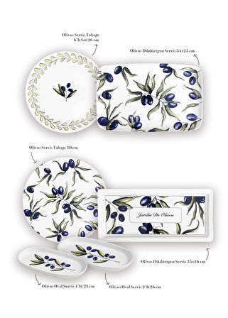 The Mia Olivos Kahvaltı Takımı 6 Kişilik 15 Parça Set 2