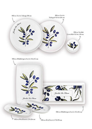 The Mia Olivos Kahvaltı Takımı 6 Kişilik 19 Parça Set 1