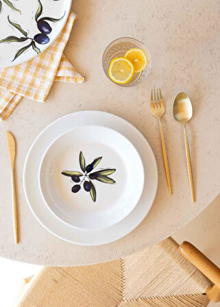 The Mia Olivos 6 Kişilik Yemek Takımı 24 Parça Set 1