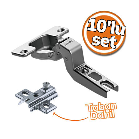 Samet Menteşe Star Süper Deve Boynu Menteşe 10'lu Set (Taban Dahil)