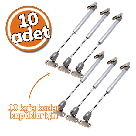 Samet Gazlı Piston 100 Newton Gri 10'lu Set