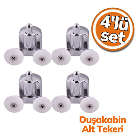 Sym Duşakabin Alt Tekeri Krom 1 Adet 4'lu Set