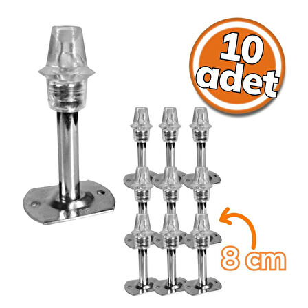 Sym Kapı TAmponu Alumınyum 8Cm Nikel 10'lu Set