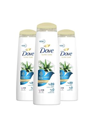 Dove Ultra Care Saç Bakım Şampuanı Kepek Karşıtı Bakım Aloe Vera 400 ml x3 Adet