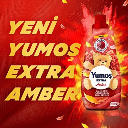 Yumoş Extra Konsantre Çamaşır Yumuşatıcısı Renkliler Için Amber 60 Yıkama 1440 ml X3 Adet