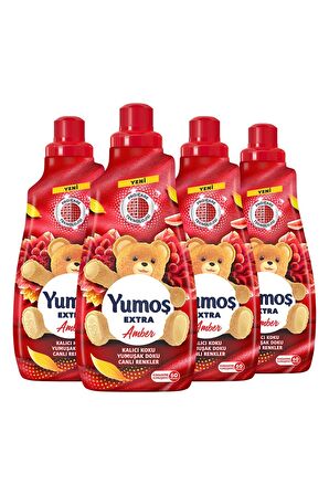 Yumoş Extra Konsantre Çamaşır Yumuşatıcısı Amber 1440 Ml 60 Yıkama 4adet