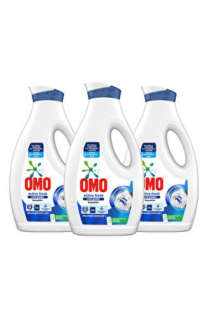 Omo Sıvı Çamaşır Deterjanı Active Fresh Beyazlar İçin Leke Çıkarıcı 1690 ml x3