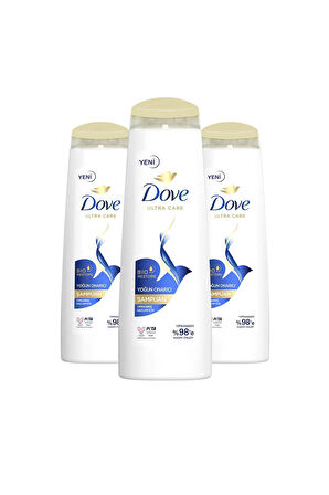 Dove Ultra Care Saç Bakım Şampuanı Yoğun Onarıcı Yıpranmış Saçlar İçin 400 ml x3