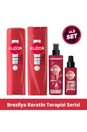 Elidor Brezilya Keratin Terapisi Saç Bakım Seti 4'lü