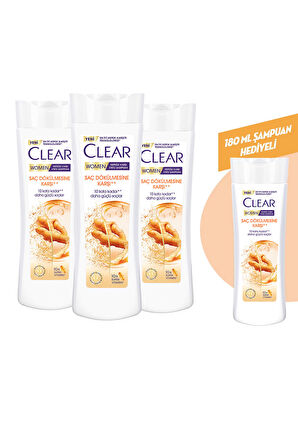 Clear Women Zencefil Özlü Kepeğe Karşı Etkili Şampuan 3 x 350 ml