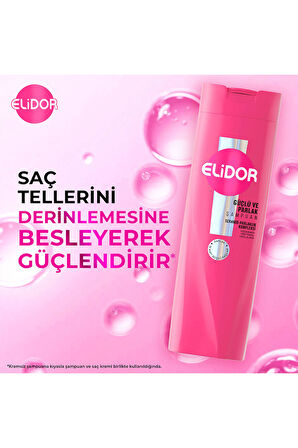 Elidor Saç Bakım Şampuanı Güçlü ve Parlak 400 ml x3 + Saç Kremi 200 ml