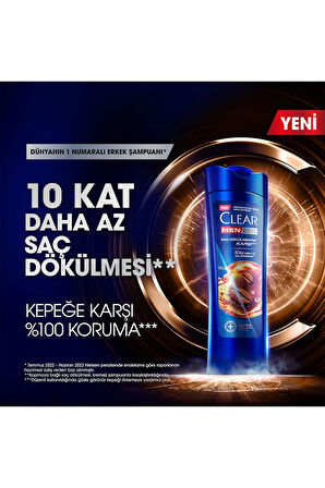 Clear Men Kahve Çekirdeği Özü 350 ml 3 Adet Saç Dökülmesine Karşı Kepek Şampuanı