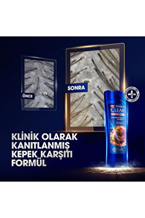 Clear Men Kahve Çekirdeği Özü 350 ml 3 Adet Saç Dökülmesine Karşı Kepek Şampuanı