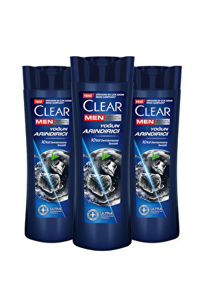 Clear Men Kepeğe Karşı Etkili Şampuan Yoğun Arındırıcı 350 ml x3
