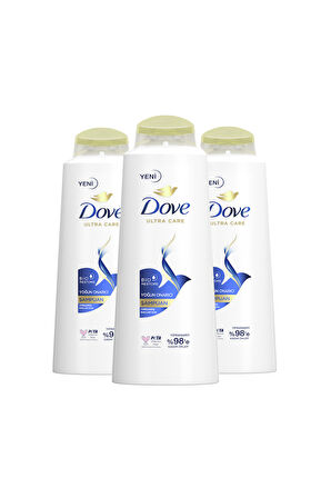 Dove Ultra Care Saç Bakım Şampuanı Yoğun Onarıcı Yıpranmış Saçlar Için 600 ml X3