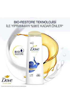 Dove Saç Bakım Şampuanı Yoğun Onarıcı Yıpranmış Saçlar İçin 400 ml x3