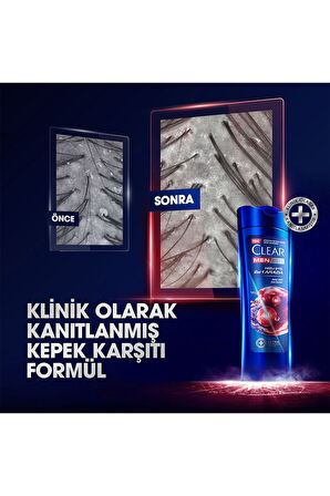 Clear Men Kepeğe Karşı Etkili Şampuan Hızlı Stil 2si 1 Arada 350 ml x3