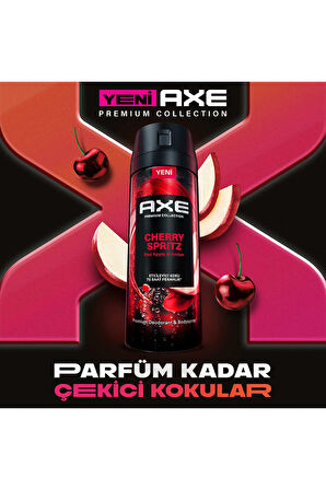 Axe Erkek Sprey Deodorant Cherry Spritz 150 ml + Black Vanilla 150 ml + Emerald Sage 150 ml