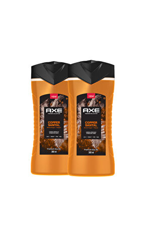 Axe Premium Collection Duş Jeli Copper Santal 3 in 1 Vücut Saç Yüz 300 ml x2