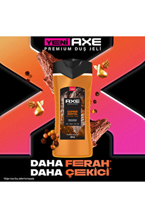 Axe Premium Collection Duş Jeli Copper Santal 3 in 1 Vücut Saç Yüz 300 ml x2
