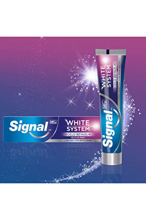 Signal White System Güçlü Beyazlık Florürlü Diş Macunu 75 ml 4 Adet