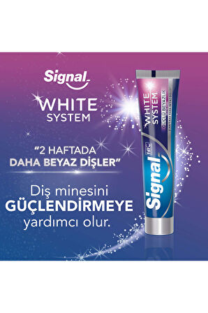 Signal White System Güçlü Beyazlık Florürlü Diş Macunu 75 ml 4 Adet