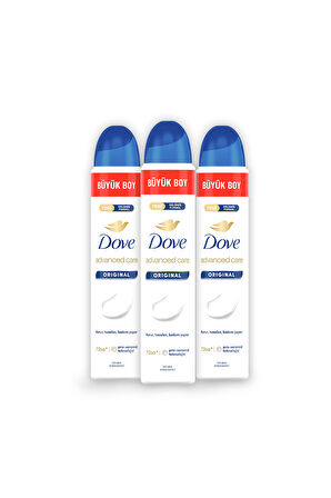 Dove Kadın Sprey Deodorant Advanced Care Orjinal 72 Saat Koruma 200 ml x3