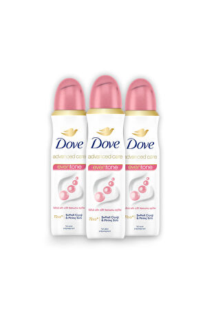 Dove Kadın Sprey Deodorant Advanced Care Eventone 72 Saat Koruma 150 ml x3