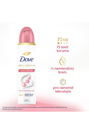 Dove Kadın Sprey Deodorant Advanced Care Eventone 72 Saat Koruma 150 ml x3