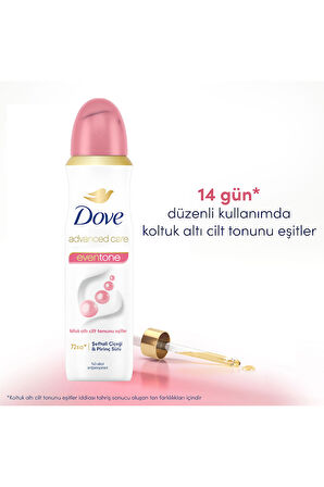 Dove Kadın Sprey Deodorant Advanced Care Eventone 72 Saat Koruma 150 ml x3