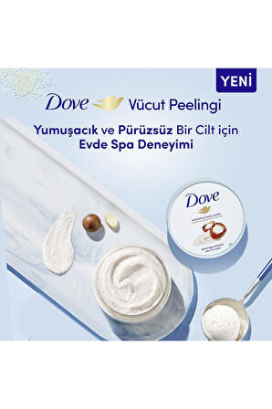 Dove Macademia Fındığı ve Pirinç Sütü Vücut Peeling 225 ml