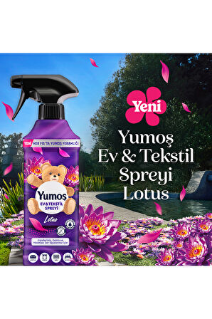 Yumoş Yumoş Ev veTekstil Spreyi Lotus Yıkanması Zor Eşyalar İçin 450 ml x2